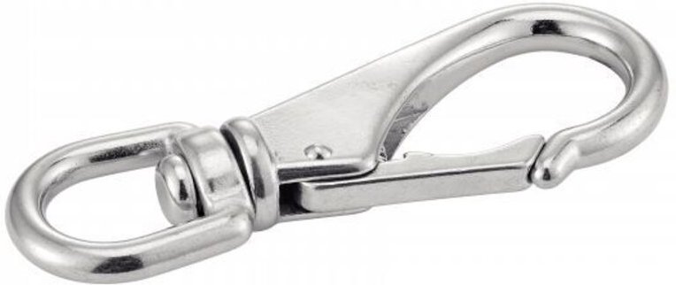 (5er Pack) Karabiner mit Drehverschluss - Edelstahl A4 L70 mm