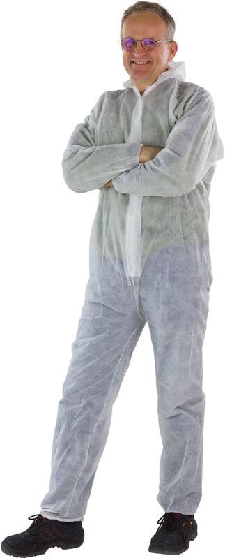 Einweg Overall Gr. s weiß pp 40g/qm