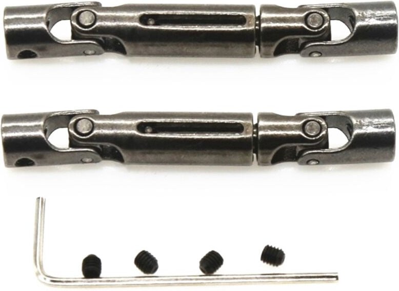 Tlily - 2 StüCke Metall Antriebs Welle cvd für D12 C14 C24 B16 B36 B24 mn D90 MN99S MN-90 rc Auto Upgrade Teile ZubehöR