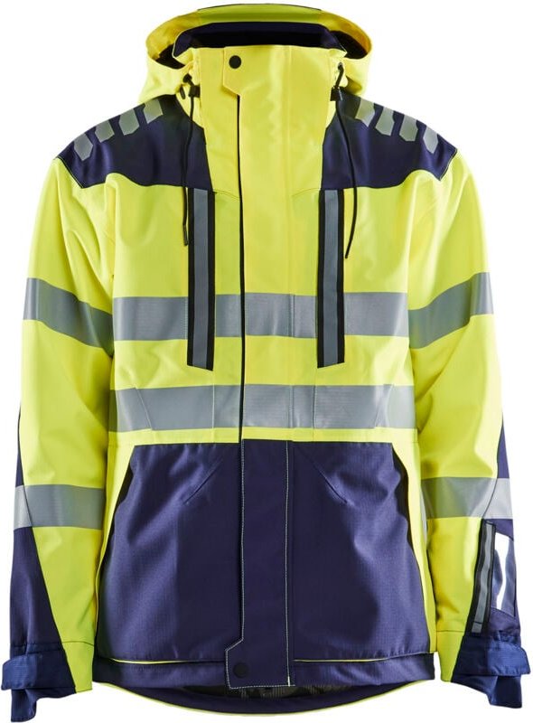 Arbeitsjacke aus Hardshell-Stretch 2D Hochsichtbarkeit 4496 - Neon Gelb / Marine XS