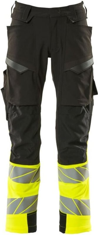 Hose mit Knietaschen 19179-511-0917 Gr. 76C56 schwarz/hi-vis gelb - Mascot