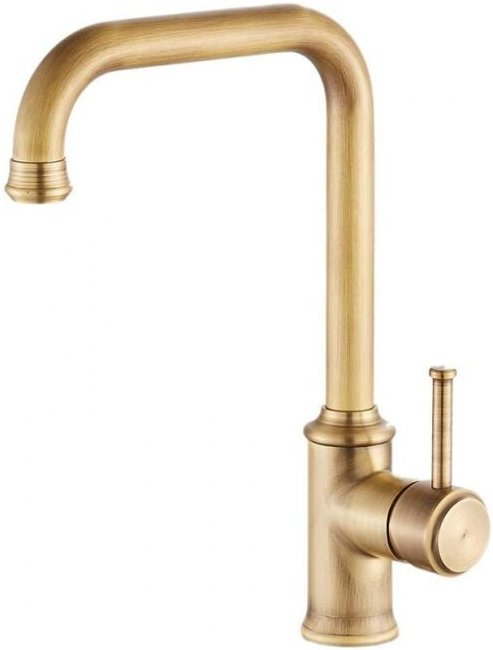 Thumbnail - Obinet Vintage-Küchenspüle, 360° drehbarer Waschbecken-Wasserhahn, Einhebelmischer für Badezimmer