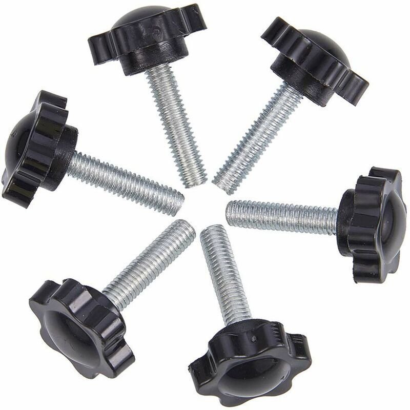 Stück M8 x 25 mm Flügelschrauben, Rändelschraubenklemme aus Kunststoff mit Sternknopf