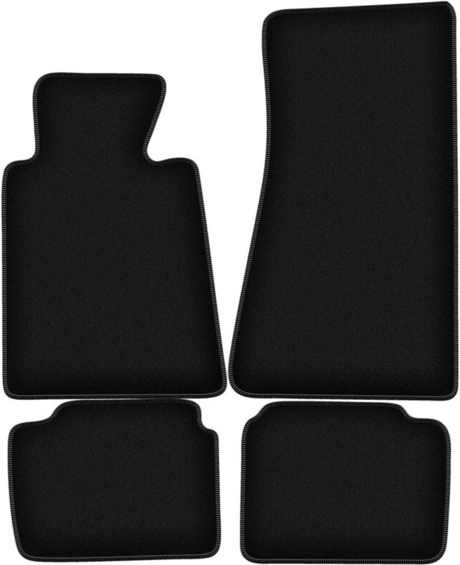 BASIC schwarze Veloursmatten für: BMW 5 E34 Limousine, Kombi, Touring (1988-1994)