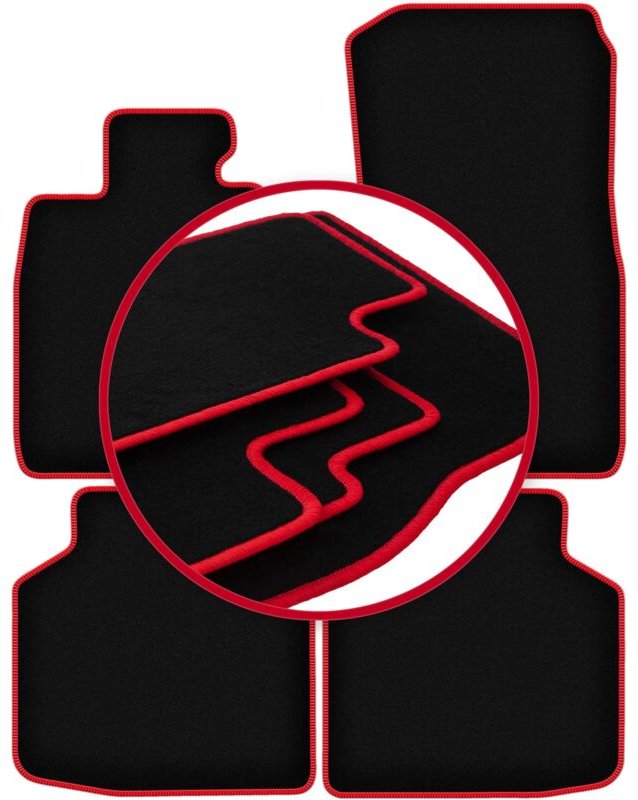 CARLUX-RED Auto-Fußmatten für: BMW 7 F02 LANG (2008-2015)