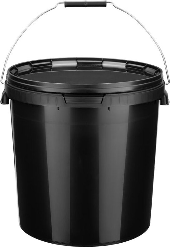 Thumbnail - Garronda Eimer mit Deckel 20 L für die Lagerung von Lebensmittel- und Chemischen Produkten 10 Stück Schwarz GD-0104