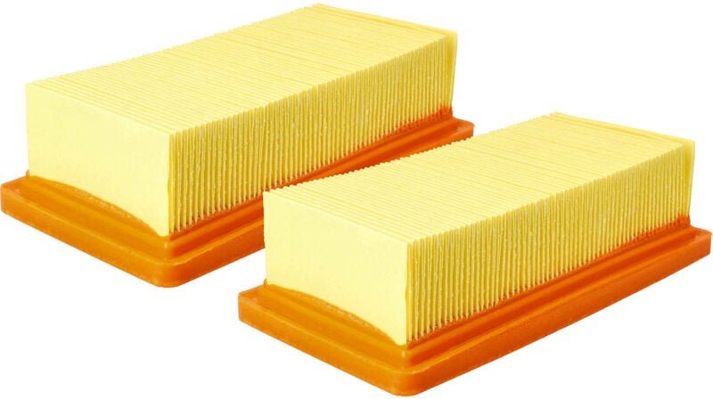 Filterset 2x Flachfaltenfilter Ersatz für Kärcher 6.415-953.0, kfi 7420 für Nass- und Trockensauger - Filterelement - Vh...