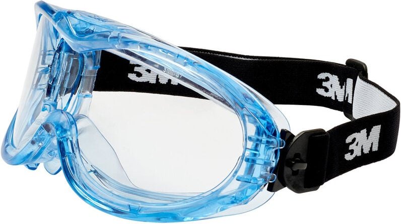 3M - Fahrenheit fheit Vollsichtbrille mit Antikratz-Schutz Blau, Schwarz en 166 din 166