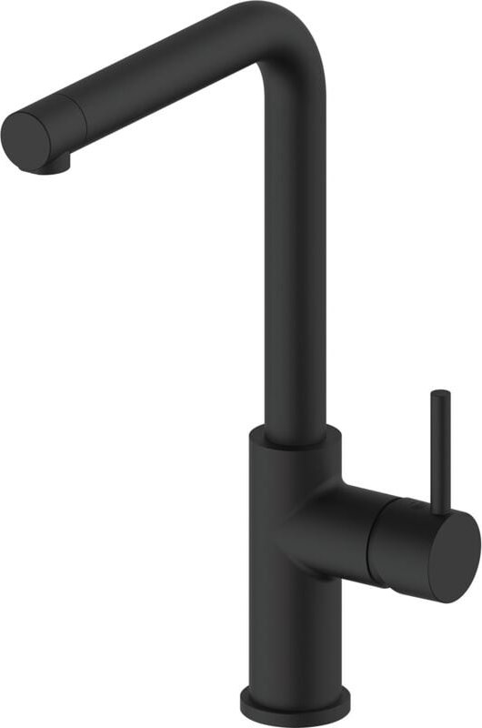 Küchenarmatur mix 35/A vf - druckfeste Vorderfenster Armatur ausziehbar mit langlebigem Keramikscheiben, schwarz matt
