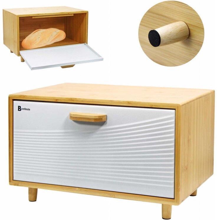Bambus Brotkasten BRUNBESTE BB-4253 Weiß