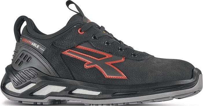 U-power - Sicherheitsschuh tucker Gr.45 W.11 schwarz/rot S3S ci fo sr esd