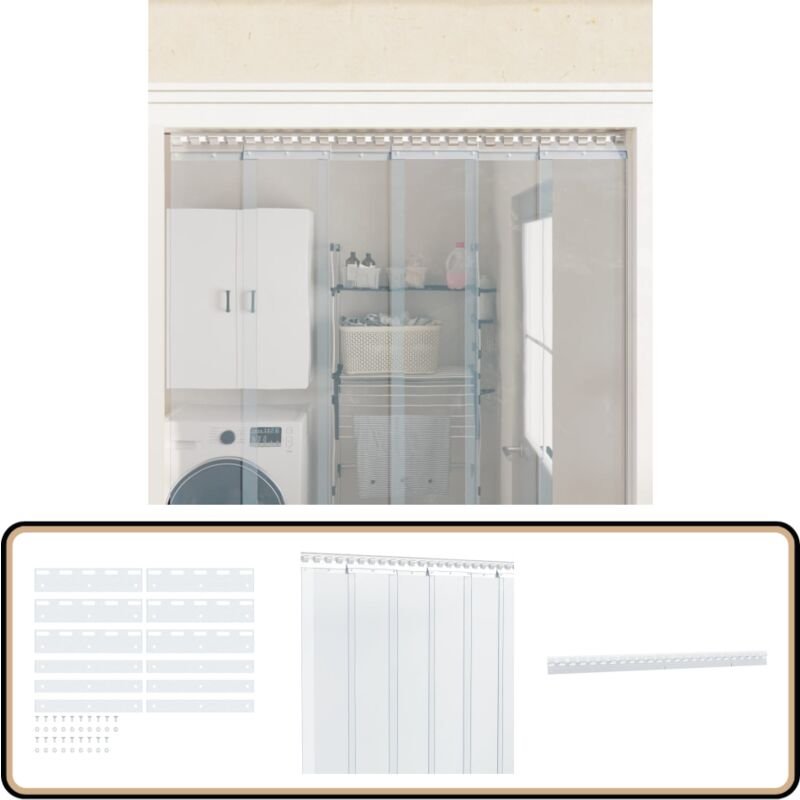 Klemmleisten 6 Stk. Silbern 20 cm Edelstahl - Klemmleisten - Edelstahl - Streifenvorhänge - pvc Vorhänge - Gardinenzubeh...