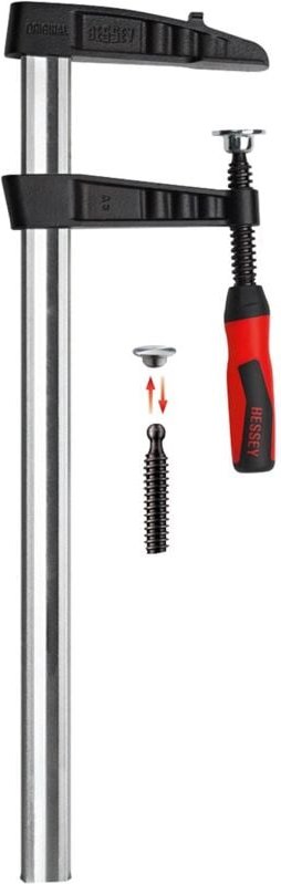 Temperguss-Schraubknecht TGK-2K Spann-W.1500mm A.120mm 2K-Griff 35x11mm Bessey