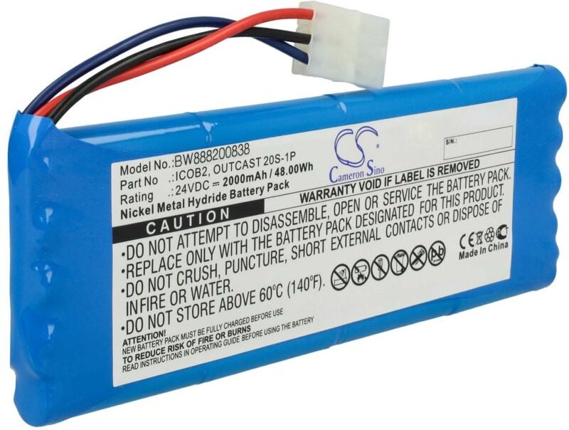 Akku kompatibel mit Soundcast Outcast ICO420, ICO421 Lautsprecher Boxen Speaker (2000mAh, 24V, NiMH) - Vhbw