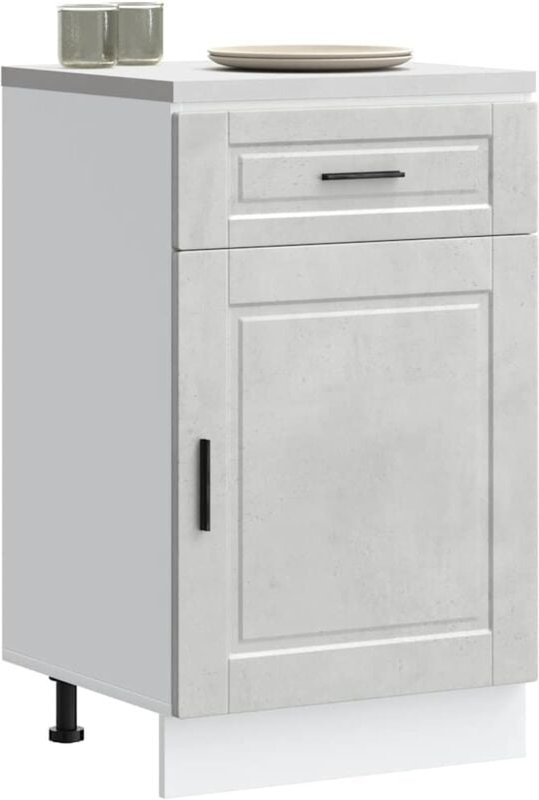 Küchenunterschrank Porto Betongrau Holzwerkstoff - Vidaxl