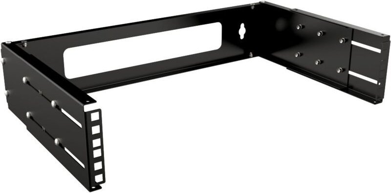 Lanview 19' 2U verstellbares offenes Wandrack - Schwarz, RAR200BL