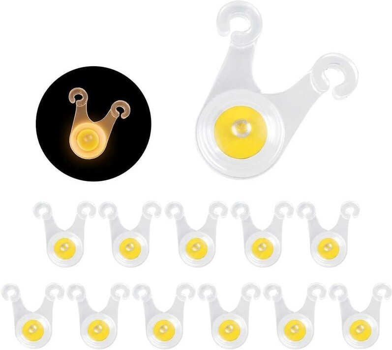 Woosien - 12 Stück Camping-Seil-LED-Licht, Fahrradlichter, wasserdichte Speichenlichter, dekorative Laterne für den Auße...