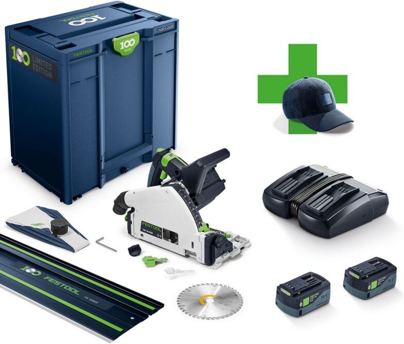 Akku-Tauchsäge tsc 55 KEBI-Plus/XL-FS 100Y Limited Edition, incl. 2x Akku 5 Ah, Schnellladegerät, Zubehör, Systainer - F...