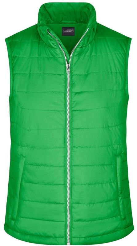 James&nicholson - leichte, wattierte Damensteppweste JN1135 Gr. s grün