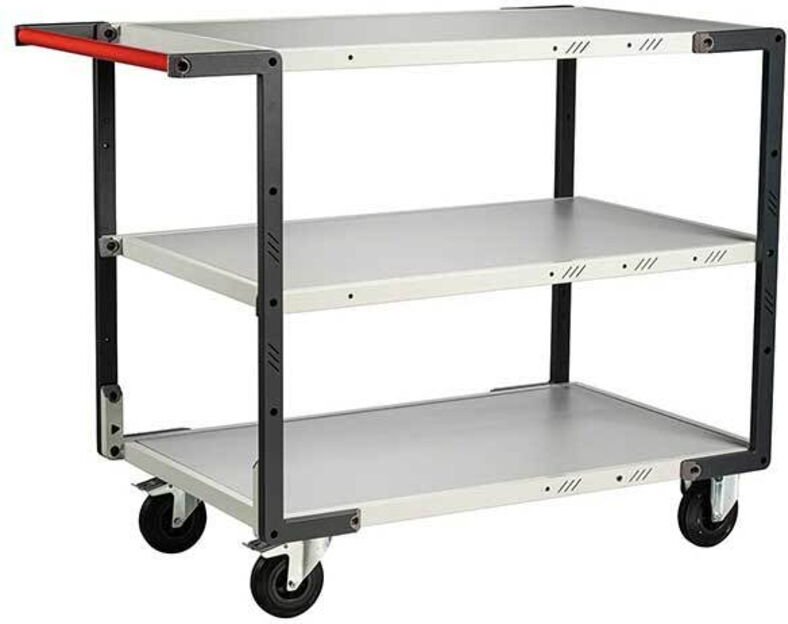 Werkstattwagen zum Zusammenbauen - Modularer Industriewagen - 3 Platten 1000x595mm - Tragkraft 250kg - 884722114