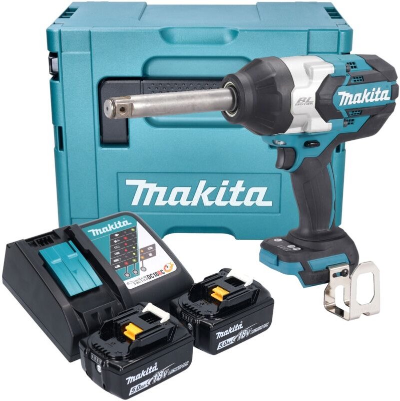 Dtw 1005 rtj Akku Schlagschrauber 18 v 1360 Nm 3/4' Brushless + 2x Akku 5,0 Ah + Ladegerät + Makpac - Makita