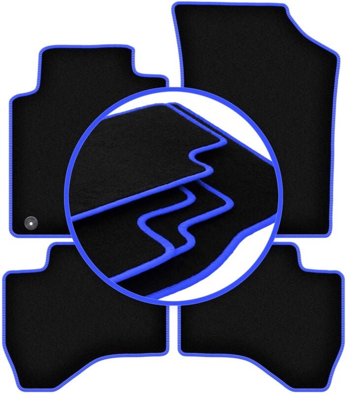 CARLUX-BLUE Autofußmatten für: Citroen C1 I Schrägheck (2005-2014)