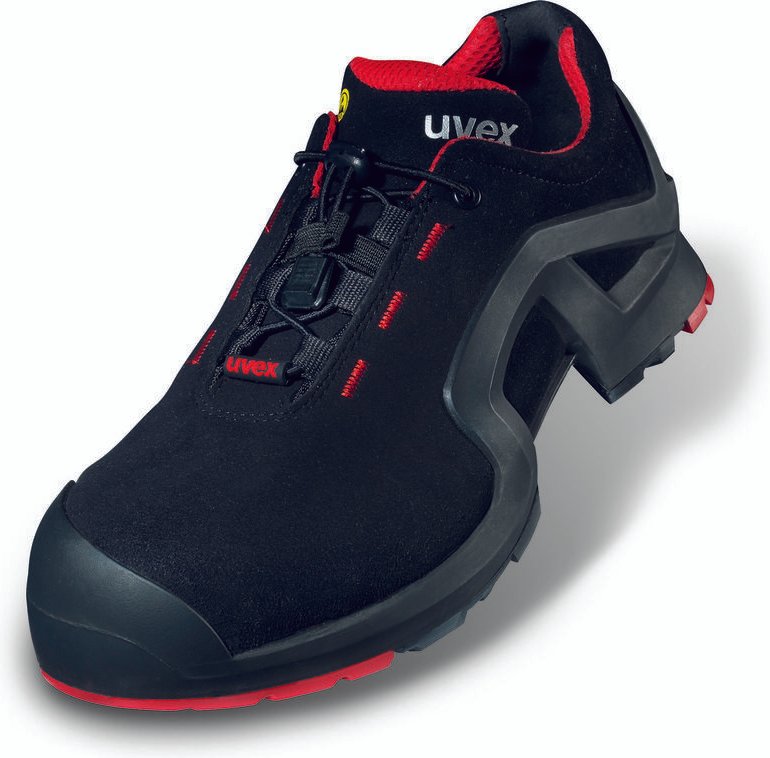 Thumbnail - Uvex - 1 x-tended Sicherheits-Halbschuh Gr.37 W11 S3L esd sr schwarz/rot 8516.2