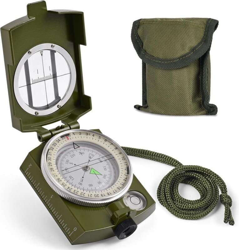 Kompass, Wanderkompass zum Überleben mit Lensatic – wasserdicht, langlebig und im Taschenformat