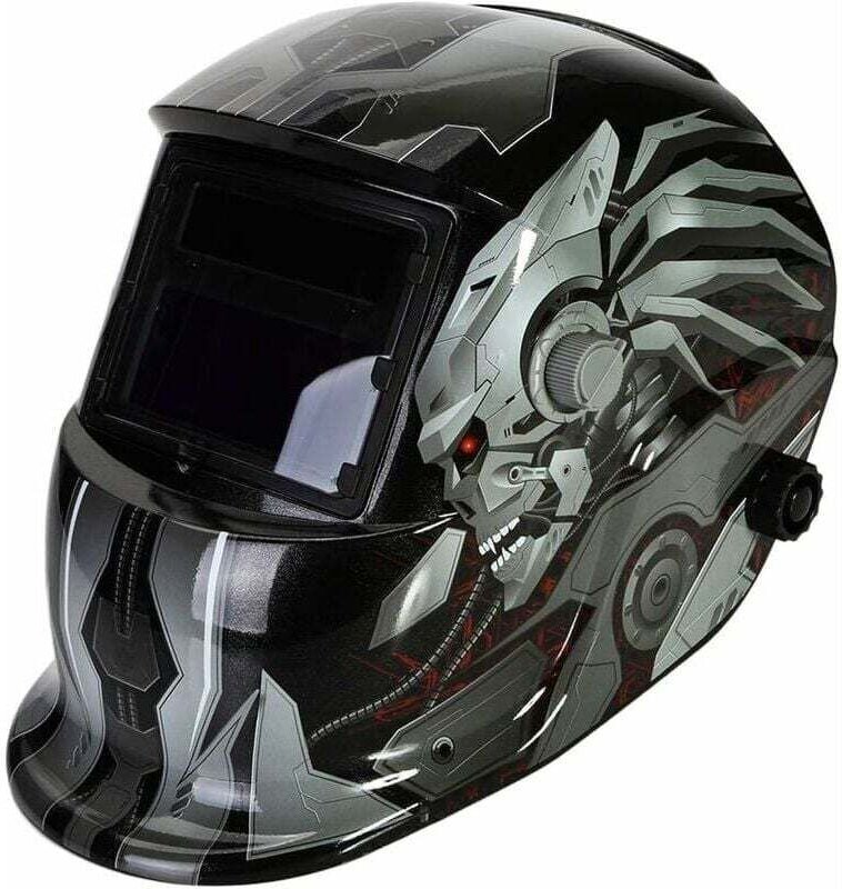 Automatik Schweißhelm Schweißhelm mit 2 Linsen und 2 Filtersensoren dimmbar din9 13 für Lichtbogenschweißen mig tig mag