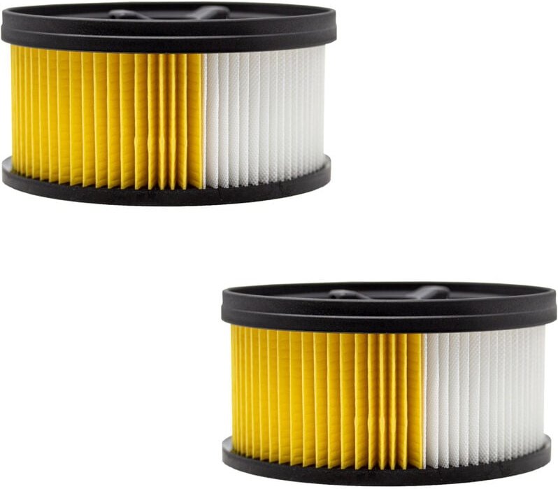 Filterpatrone 2x Faltenfilter passend für Kärcher wd 4000 - 5900 Rundfilter Filter Kartusche Lamellen Filter für Nass Tr...