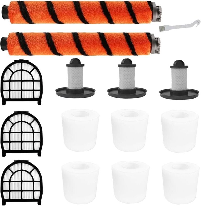 Schaumstoff-Bürstenrolle, Hepa-Filzfilter, kompatibel mit Shark LZ600 LZ601 LZ602 LZ602C apex UpLight Lift-Away DuoClean...