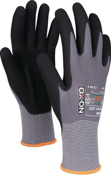 170.70 Handschuhe Flexible Supreme 1600 Größe 10 schwarz/hellgrau EN388 en - Ox-on