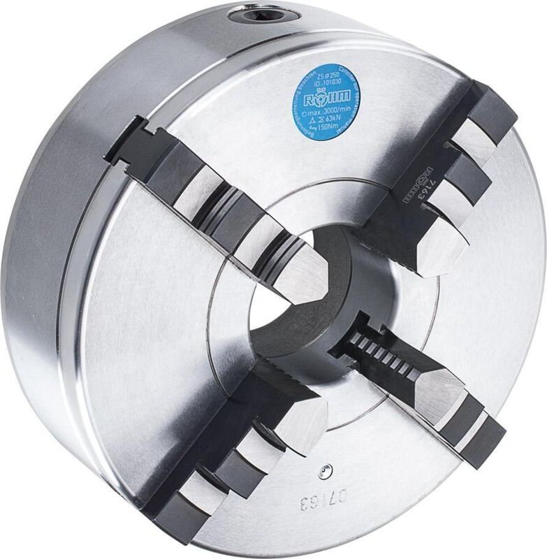 Röhm Vierbacken-Drehfutter Stahl zylindrische Zentrieraufnahme, DIN 702-4, Außen-⌀ A: 80mm