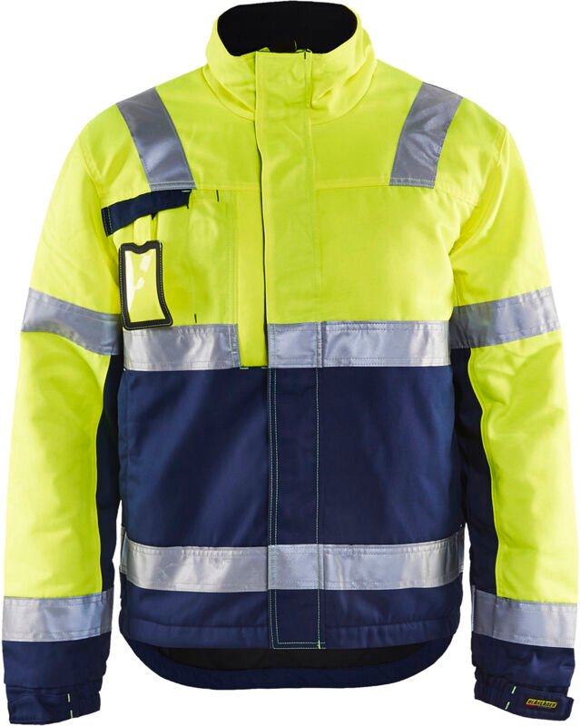 Thumbnail - Arbeitsjacke Winter Hochsichtbarkeit 4862 - Neon Gelb/Navy S