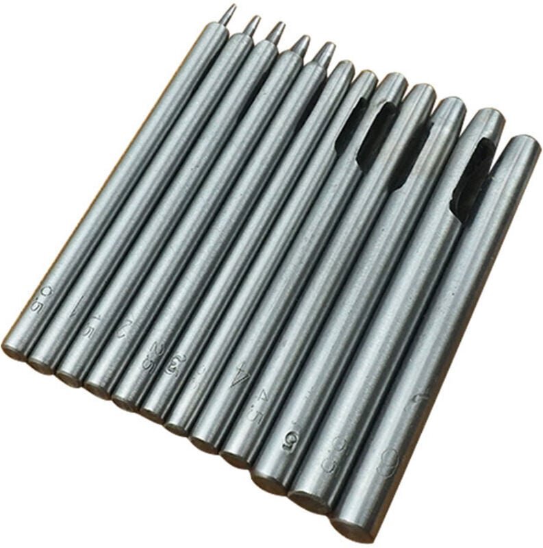 Thumbnail - 10 Stück Lederstanzer, runde Stahl-Hohlstanzer, Lederlocher-Werkzeuge für Uhrenarmbänder 0,5–5 mm - KZQ