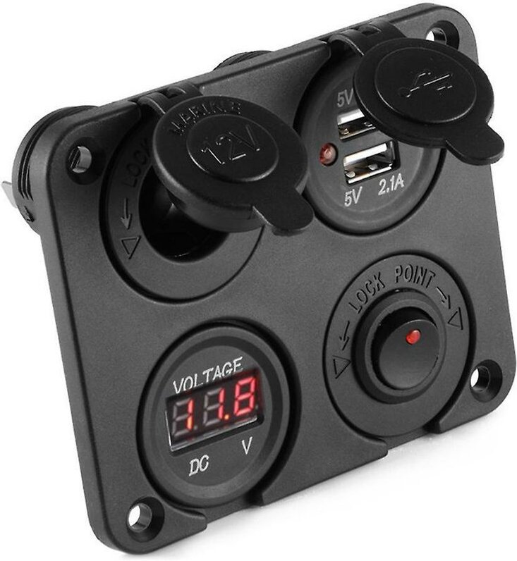 Woosien - Dc 12 v-24 v Auto Boot Steckdose Dual usb Ladegerät Voltmeter Schalter Panel Für Fahrzeug Auto Boot motor Haus...