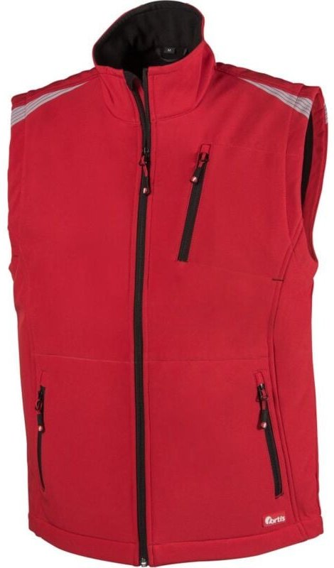 Herren Weste 24, rot/schwarz Gr.M - Fortis