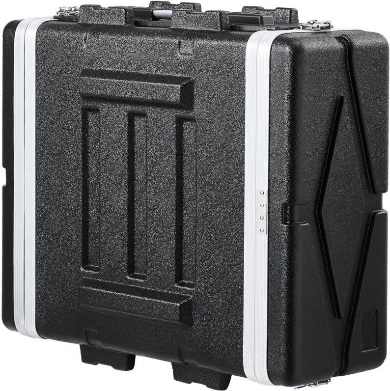 Mophorn - 4U-Rack-Gehäuse, 19' Standardtiefe, ABS-Konstruktion, robuste Butterfly-Verschlüsse, abnehmbare Paneele, für V...