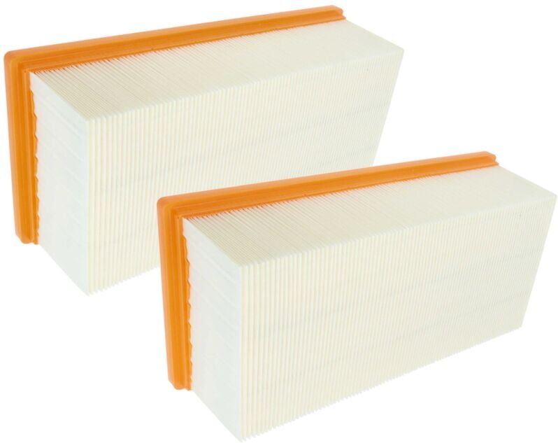 Set 2x Flachfaltenfilter kompatibel mit Kärcher nt 65/2 Eco Me Tc Industriestaubsauger, Nass- und Trockensauger, Staubsa...