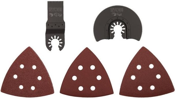 RAKMT12KIT Set mit 12 Schleifblättern, Multifunktionsklingen, Universalaufsatz - Ryobi