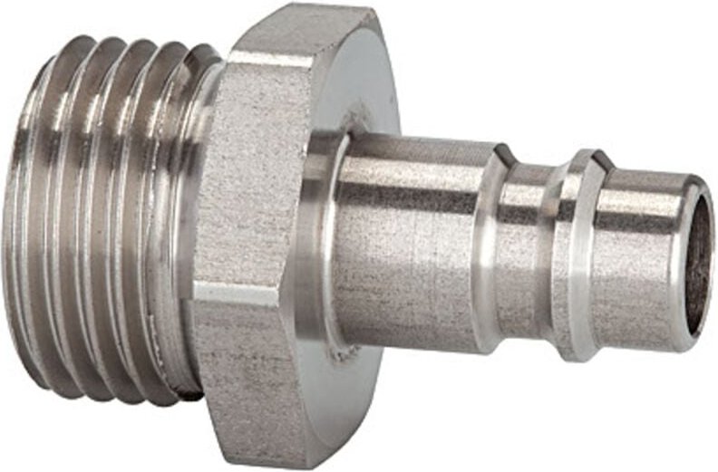 Nippel für Kuppl. nw 7,2-7,8, Edelstahl 1.4305, g 1/4 ag, max. 35 - Riegler