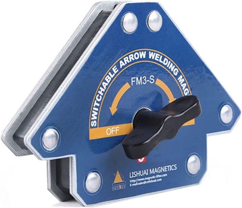 Magnete zum Schweißen, 1 Stück FM3-S mit Schalter, Magnetwinkel zum Schweißen 15-25 kg für Winkelhalter 45°, 90°, 135°
