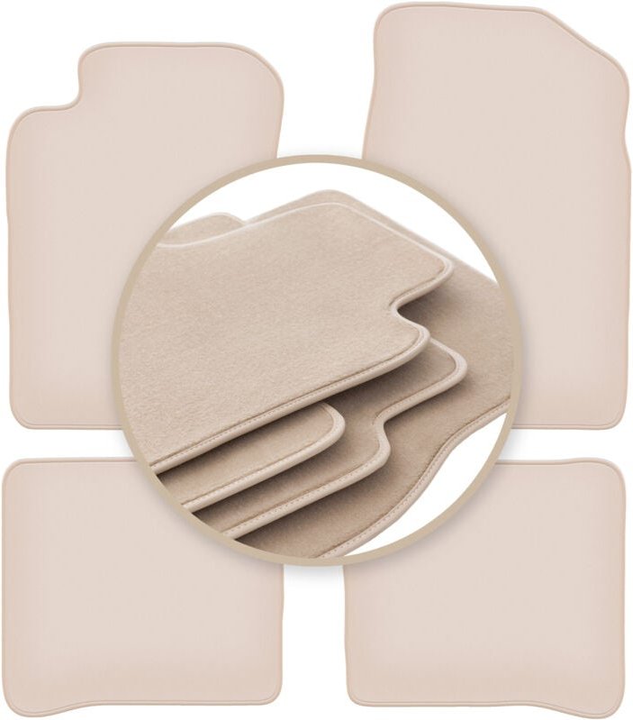 PREMIUM beige Matten für: Toyota Carina E Kombi, Limousine 1992-1998