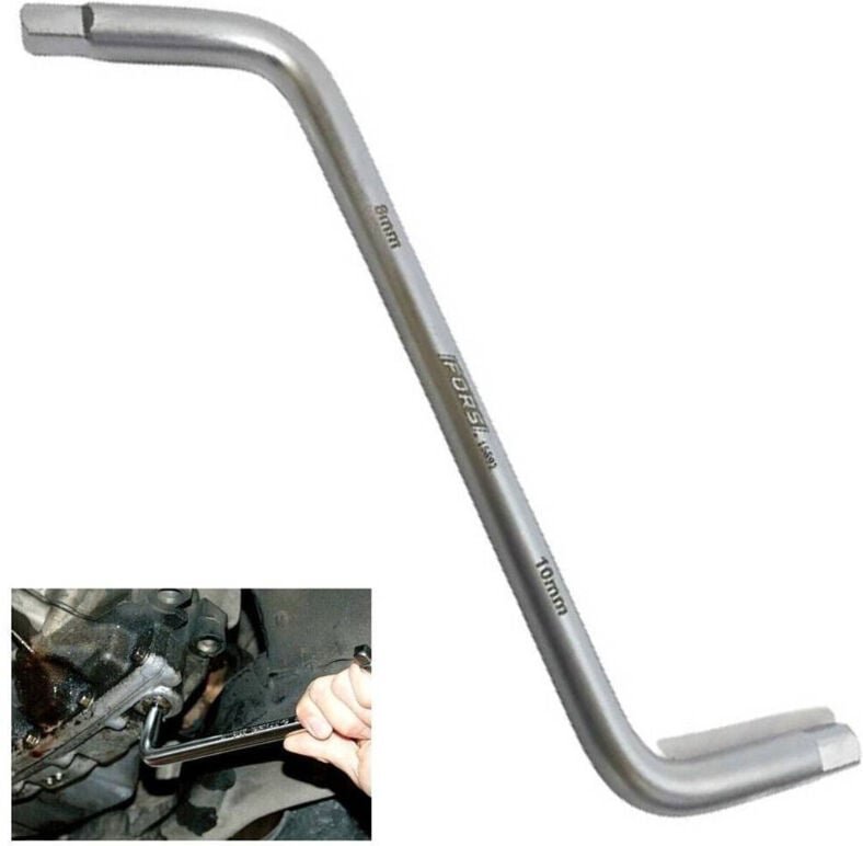 Trade Shop Traesio - Trade Shop - Vierkantschlüssel zum Abschrauben des Ölwannendeckels für Autos, 8/10 mm, Ölwerkstatt,...