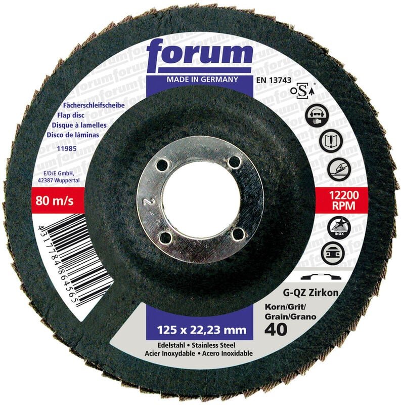 Thumbnail - Forum Schleifmopteller Glasgewebeteller 115 mm K120 gerade