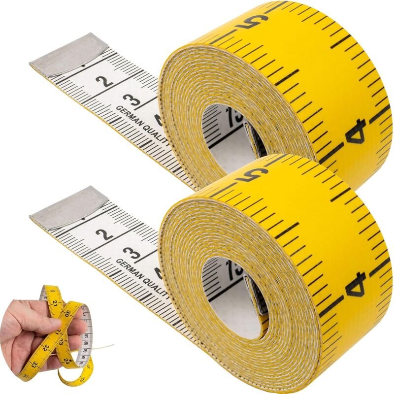 Thumbnail - 2 Stück Schneidermaßband,2 in 1 Maßband Skalierung 150 cm