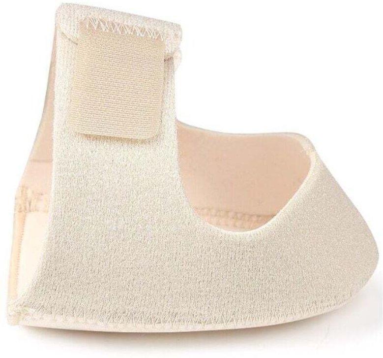 Beige L Klett-Fersenabdeckung, Fersensocke, Fersenheizgel, Schutzhülle für Männer und Frauen, Fußermüdung, Stoßdämpfung