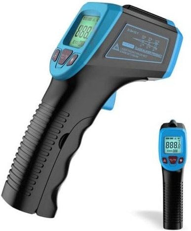 SNQ - Infrarot-Thermometer, berührungsloses digitales Laser-Temperaturmessgerät -58°FA 1112°F (-50°CA 600°C) mit LCD-Dis...