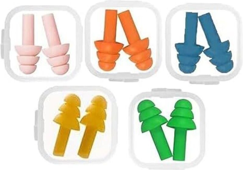 Bluedeer - 5 Paar ohrstöpsel schwimmen – Farbiges Set mit ohrenstöpsel für Schwimmen, Duschen & Baden, wasserdicht und w...