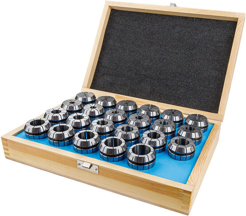 Dema - Spannzangen Set Spannzangen Satz ER40 4-26 mm Spannzwinge in Holzbox 23 tlg.